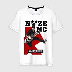 Футболка хлопковая мужская Noize MC - guitarist, цвет: белый