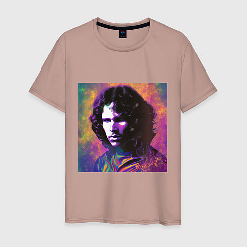 Мужская футболка Jim Morrison few color digital Art / Пыльно-розовый – фото 1