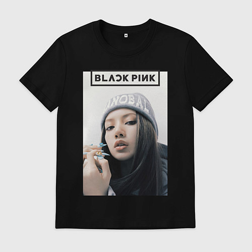 Мужская футболка Джису блэкпинк / Черный – фото 1