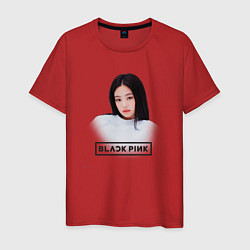 Футболка хлопковая мужская Jennie Kim Blackpink, цвет: красный