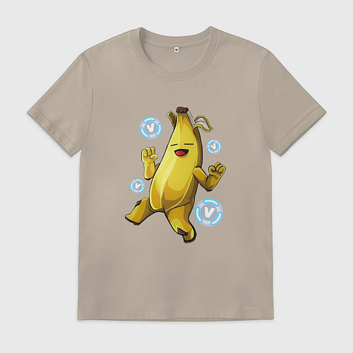 Мужская футболка Банан с В-баксами Фортнайт / Миндальный – фото 1
