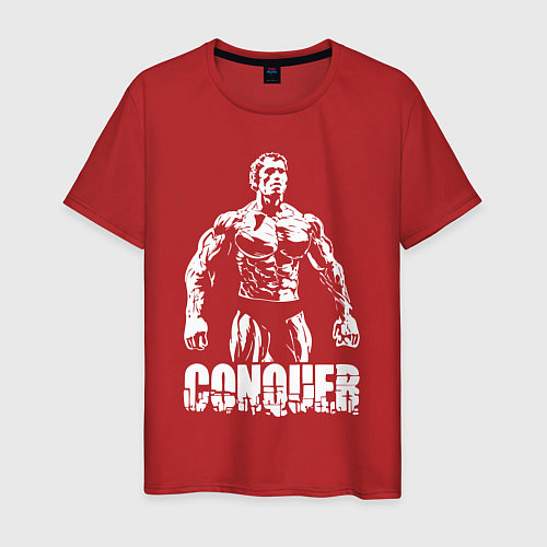 Мужская футболка Arnold conquer / Красный – фото 1