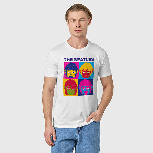 Мужская футболка The Beatles color / Белый – фото 3