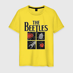 Футболка хлопковая мужская Beetles, цвет: желтый