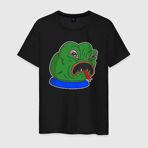 Мужская футболка Лягушонок Пепе рептилоид / Черный – фото 1