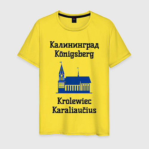 Мужская футболка Калининград / Желтый – фото 1
