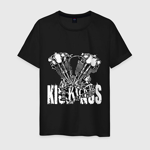 Мужская футболка Kick ass machine / Черный – фото 1