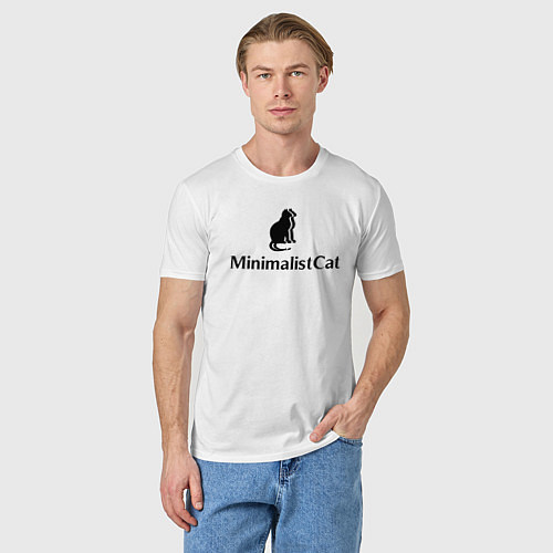 Мужская футболка Коты MinimalistCat / Белый – фото 3
