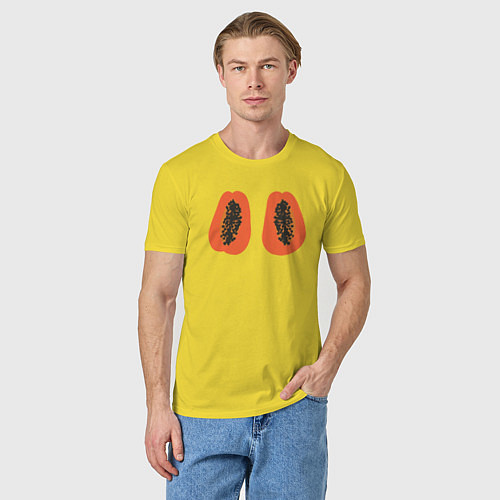 Мужская футболка Папайи / Желтый – фото 3