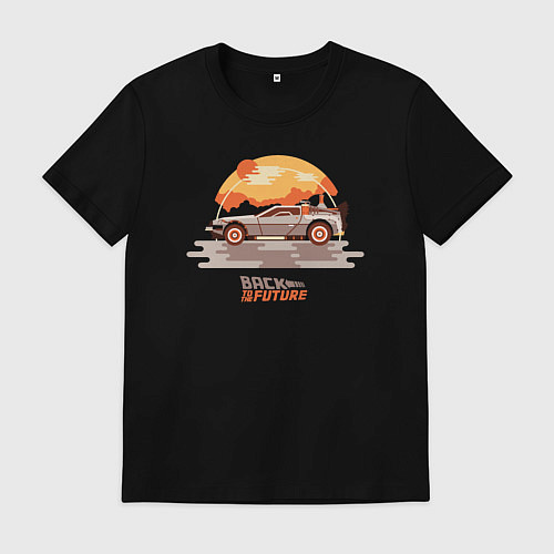 Мужская футболка Back to the future sun / Черный – фото 1