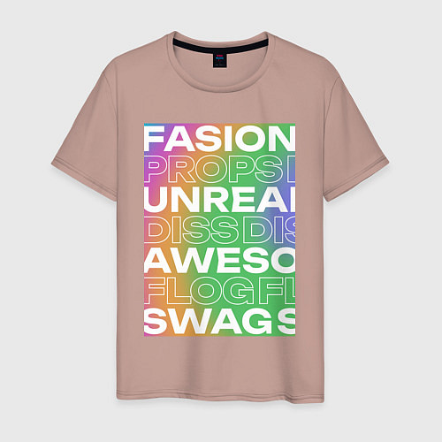 Мужская футболка Fasion-Style / Пыльно-розовый – фото 1