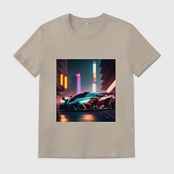 Футболка хлопковая мужская Суперавто, цвет: миндальный