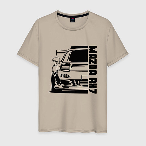 Мужская футболка Mazda RX7 / Миндальный – фото 1