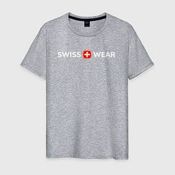 Футболка хлопковая мужская Swiss wear middle, цвет: меланж