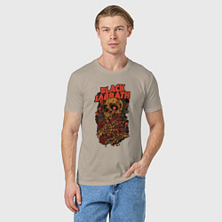 Футболка хлопковая мужская Черный саббат, цвет: миндальный — фото 2