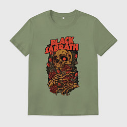Футболка хлопковая мужская Черный саббат, цвет: авокадо