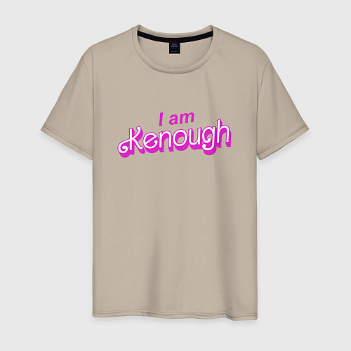 Мужская футболка I am kenough barbie / Миндальный – фото 1