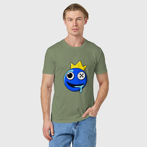Мужская футболка Радужные друзья Синий голова / Авокадо – фото 3