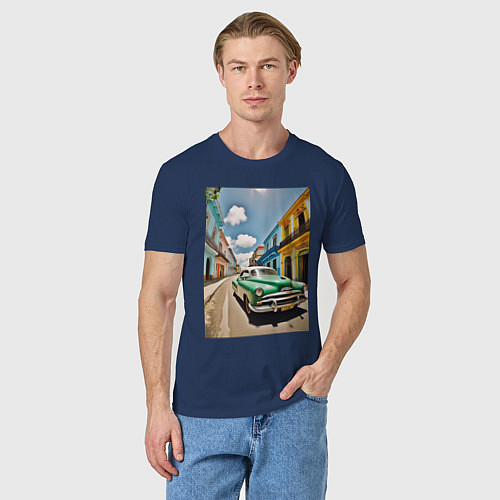 Мужская футболка Кубинская улица / Тёмно-синий – фото 3
