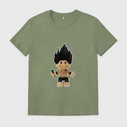 Футболка хлопковая мужская Панк рок тролль c микрофоном, цвет: авокадо