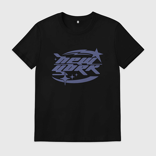 Мужская футболка New York - Y2K / Черный – фото 1