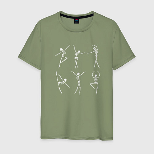 Мужская футболка Скелеты танцуют балет / Авокадо – фото 1