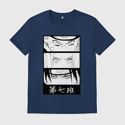 Футболка хлопковая мужская Команда 7, цвет: тёмно-синий