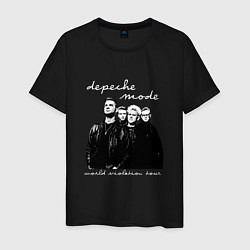Футболка хлопковая мужская Depeche Mode - World Violation Tour, цвет: черный
