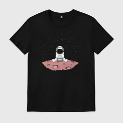 Футболка хлопковая мужская Мой космос, цвет: черный