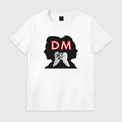 Футболка хлопковая мужская Depeche Mode - Dave and Martin, цвет: белый
