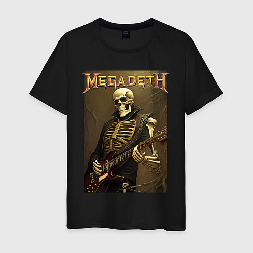 Мужская футболка Megadeth - skeleton - heavy metal / Черный – фото 1