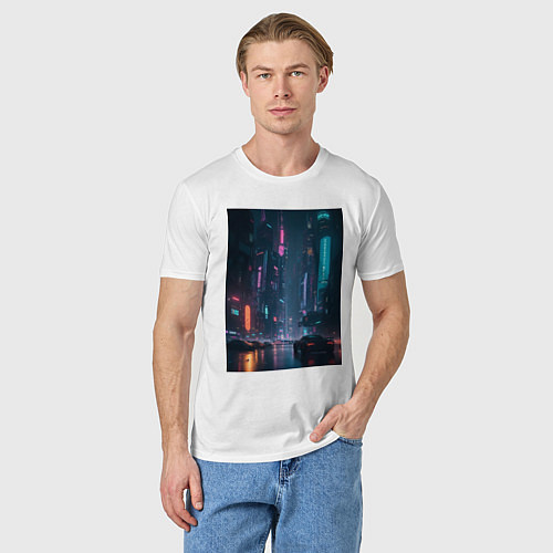 Мужская футболка Cyberpank / Белый – фото 3