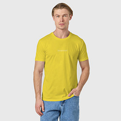 Футболка хлопковая мужская Nevermind, цвет: желтый — фото 2