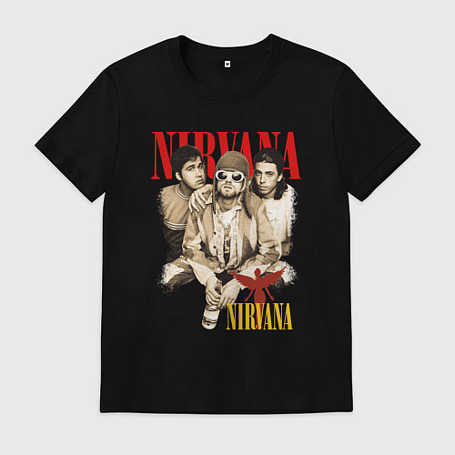 Мужская футболка Nirvana rock band / Черный – фото 1