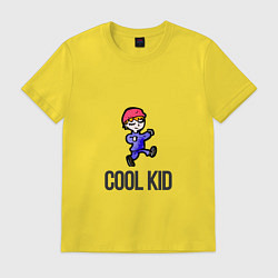 Футболка хлопковая мужская Cool kid, цвет: желтый