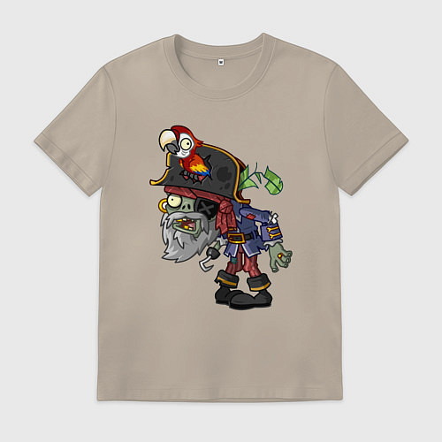 Мужская футболка Зомби-пират / Миндальный – фото 1