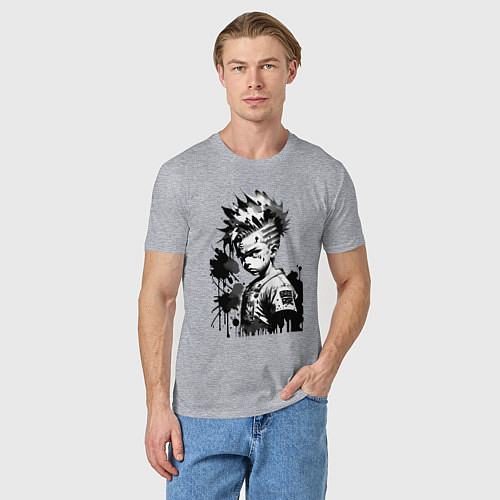 Мужская футболка Барт Симпсон - крутой чувак / Меланж – фото 3
