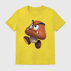 Футболка хлопковая мужская Гумба идёт, цвет: желтый