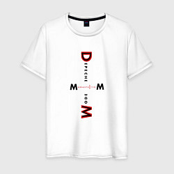 Футболка хлопковая мужская Depeche Mode - Memento Mori Logo, цвет: белый