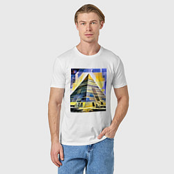 Футболка хлопковая мужская Великие пирамиды майя, цвет: белый — фото 2