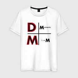 Футболка хлопковая мужская Depeche Mode - Memento Mori Logo, цвет: белый