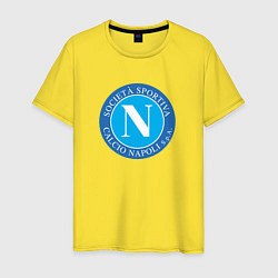 Футболка хлопковая мужская Napoli fc sport, цвет: желтый