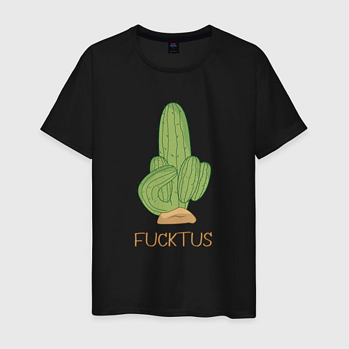 Мужская футболка Fucktus / Черный – фото 1