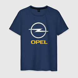 Футболка хлопковая мужская Opel sport auto, цвет: тёмно-синий