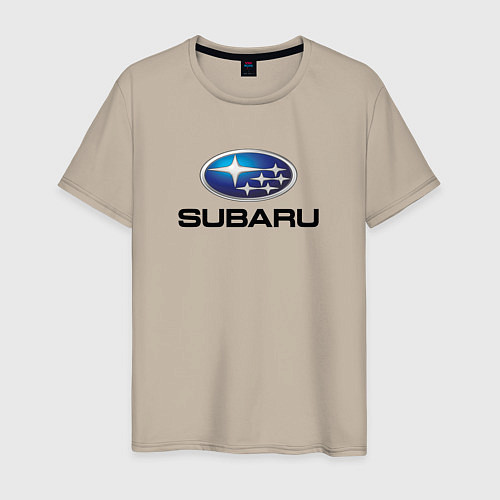 Мужская футболка Subaru sport auto / Миндальный – фото 1