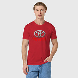 Футболка хлопковая мужская Toyota sport auto brend, цвет: красный — фото 2