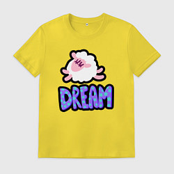 Футболка хлопковая мужская Мечта овечки, цвет: желтый