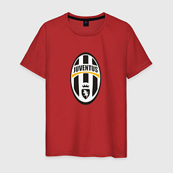 Футболка хлопковая мужская Juventus sport fc, цвет: красный