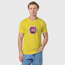 Футболка хлопковая мужская Fiat Italy, цвет: желтый — фото 2