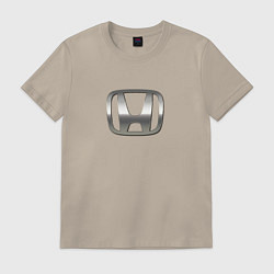 Футболка хлопковая мужская Honda sport auto silver, цвет: миндальный